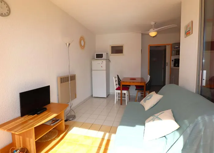 Daire 2p Avec Cabine, Grande Terrasse, Parking, 400m - Fr-1-307-129 *