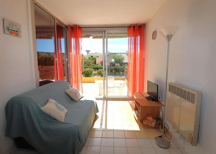 Daire 2p Avec Cabine, Grande Terrasse, Parking, 400m - Fr-1-307-129 *